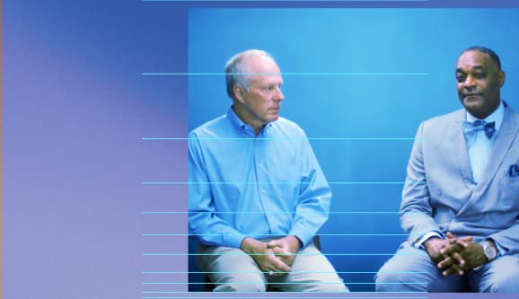 two men sitting